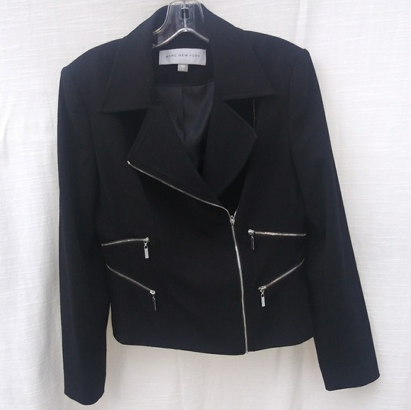 Marc New York Andrew Marc Black Jacket Sz 6 - Picture 1 of 5